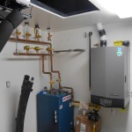 Boiler and Chiller Tank Installed in Mechanical Room