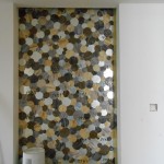 Glass Tile Wall in Master Bath