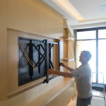 Install Articulating TV Bracket in Lower Family Room