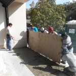 Install Granite Slabs at Garage Entry