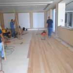 Install Wood Floor in Studio
