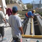 Water Feature Granite being Installed