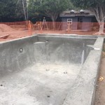Completed pool shell