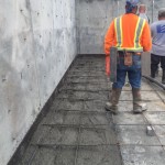 Garage slab concrete pour in progress