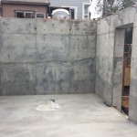 Poured in place walls at utility room