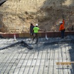Layout for vertical wall ties to slab