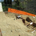 Retaining walls excavation