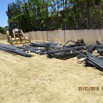 rebar stockpile for basement slab